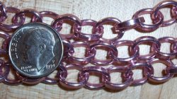 Thumbnail of Anodized Aluminum Chain, 1 foot, Pink O-Link