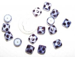 Thumbnail of Black & White Polka Dot Ponies, 15 beads