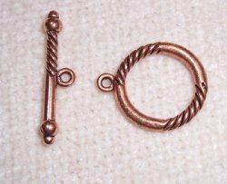Thumbnail of Copper Plated Pewter Toggle w/ Rope