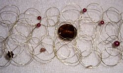 Thumbnail of Burgundy Crocheted Wire