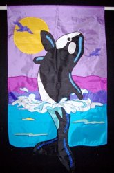 Thumbnail of ORCA APPLIQUED FLAG