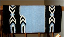 Thumbnail of Tomahawk Western Saddle Blanket - Light Blue
