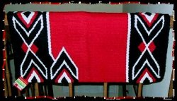 Thumbnail of Tomahawk Western Saddle Blanket - Red