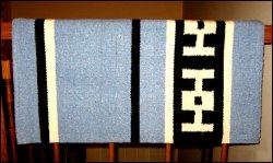 Thumbnail of Shawnee Western Saddle Blanket - Light Blue