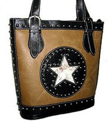 Thumbnail of Studded Lone Star Bucket Bag - Tan Black