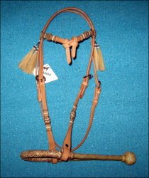 Thumbnail of Light Oil Leather Headstall & Bosal Set 