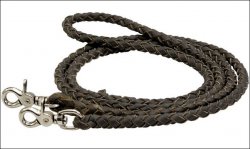 Thumbnail of Brown Braided Leather Contest Reins