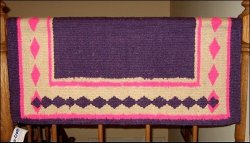 Thumbnail of Wool Saddle Blanket Purple-Cream-Pink