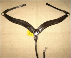 Thumbnail of Leather Breast Collar Basket Weave Dark Oil 