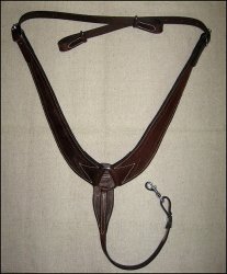 Thumbnail of Mule Style Leather Breast Collar Barb Wire - Dark Oil
