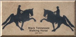 Thumbnail of Black Walking Horse Magnets Silhouette w/Rider 