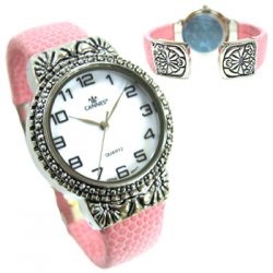 Thumbnail of CLEARANCE Western Style Snake Skin Bangle Watch - PINK