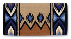 Thumbnail of Mayatex Wool Phoenix Saddle Blanket Blue -Tan