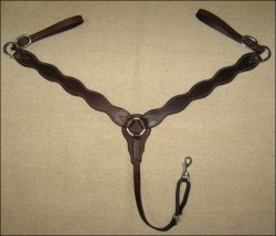 Thumbnail of Scalloped Leather Breast Collar - Dark Oil