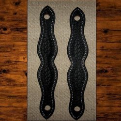 Thumbnail of Black Basket Weave Slobber Straps
