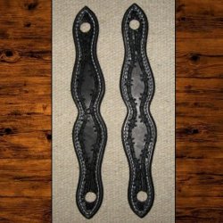 Thumbnail of Black Barbed Wire Slobber Straps 