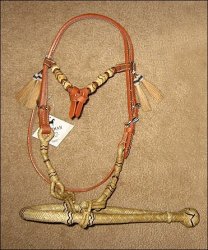 Thumbnail of Light Oil Headstall & Bosal Rawhide Show Set #3