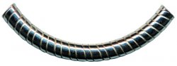 Thumbnail of TurkTUBE03  4x38mm Sterling bracelet noodle w/spiral design - Made in Turkey 