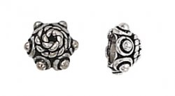 Thumbnail of SSCAP24  Sterling silver bead cap w/dot and circle design - Bali style