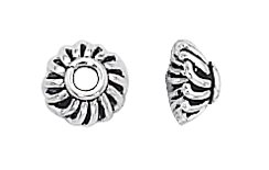Thumbnail of SSCAP26  Sterling silver spring beadcap - Bali style