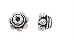 Thumbnail of SSCAP27  Sterling silver daisy beadcap with extra rings - Bali style