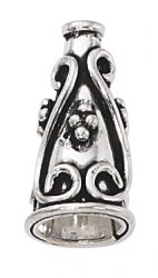 Thumbnail of SSCAP28  Sterling silver medium cone with swirls - Bali style