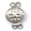 Thumbnail of SSBOX10 - Sterling silver oval double strand box clasp - Bali style