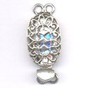 Thumbnail of SSBOX18 - Sterling silver oval double strand box clasp - Bali style