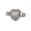 Thumbnail of SSBOX21 - Sterling silver heart box clasp - Bali style