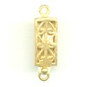 Thumbnail of VBOXCLASP023 Vermeil pierced rectangular box clasp - Bali style