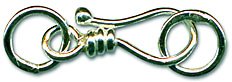 Thumbnail of SSHOOK10 - Bright sterling silver small plain hook - Turkish