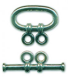 Thumbnail of SSTOG14- Medium oval sterling double strand toggle