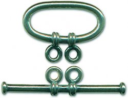 Thumbnail of SSTOG15- Med/large oval sterling double strand toggle - Turkish