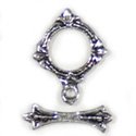 Thumbnail of SSTOG27- Sterling diamond toggle with decorated bow bar - Bali style