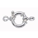 Thumbnail of SSExLgSpringRing16- Sterling 16mm large fancy spring ring - Italian