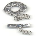 Thumbnail of SSTOG26- Sterling filigree ellipitical toggle w/ filigree bar - Bali style