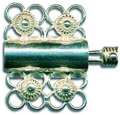 Thumbnail of SSHinge4 - Sterling 4 strand hinge clasp - Turkish