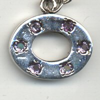 Thumbnail of SSTOGST01- Sterling toggle with stone - Bali style