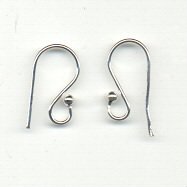 Thumbnail of SSEar03Sml - Sterling silver S-hook earring with single ball & short tail