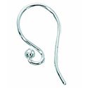 Thumbnail of SSEar03Med - Sterling silver S-hook earring with single ball
