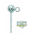 Thumbnail of SSEar06-5 - Sterling silver 5mm ball post earring with loop