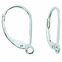 Thumbnail of SSEar09 - Sterling silver open loop leverback earring - Italy