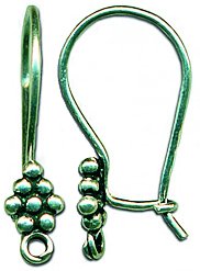 Thumbnail of SSEar11 - Sterling silver wire earring with diamond design - Turkey