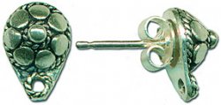 Thumbnail of SSEar23 - Sterling silver stud earring with dots design - Turkey