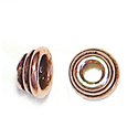 Thumbnail of CopCap01 - Solid copper bead cap with graduated ring design - Bali style
