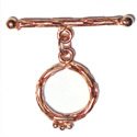 Thumbnail of COPToggle03 - Solid copper braided toggle w/3ball decoration and braided bar