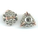 Thumbnail of COP/STER08 - Solid copper triangle bead w/sterling ring designs - Bali style