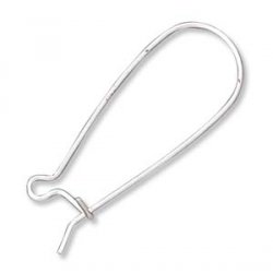 Thumbnail of SPEar05 - Silver plate large kidney shaped earring
