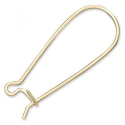 Thumbnail of GPEar05 - gold plate large kidney earring