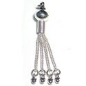 Thumbnail of SSTassel01 - Sterling silver 4 strand tassel w/smooth ball - made in Turkey